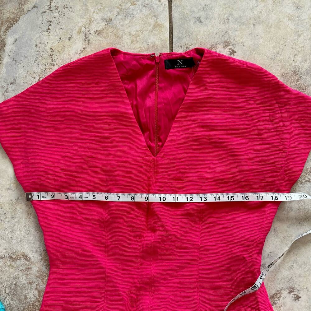 Natori Pink Sheath Textured Short Dress size 6 NEW retail $169 - Picture 6 of 10
